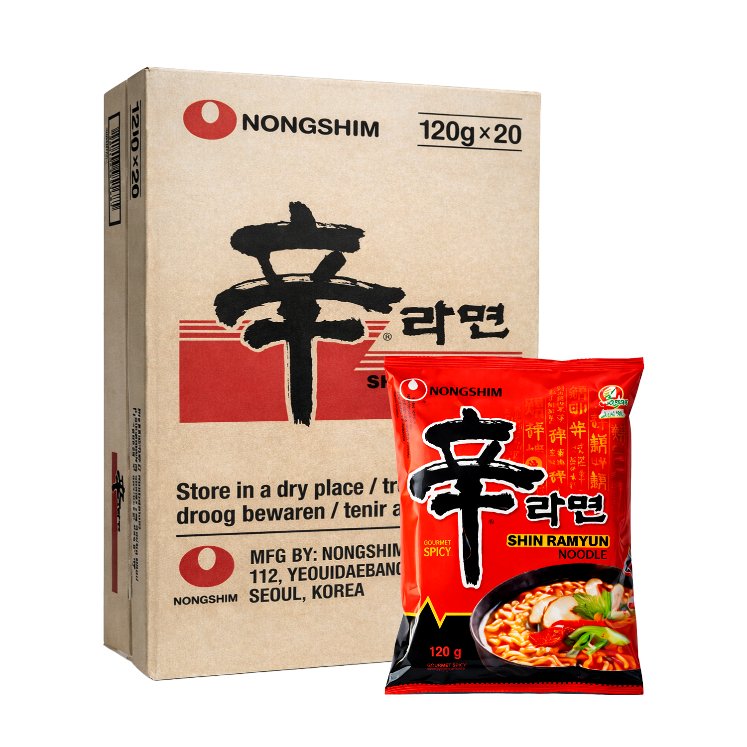 Nongshim Shin Ramyun BOX, 20x120g