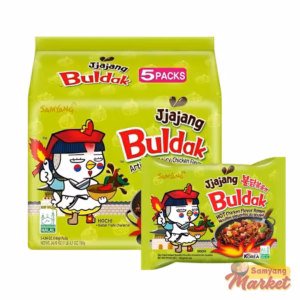 Samyang Buldak Jjajang Hot Chicken Flavor Ramen Pack of 5